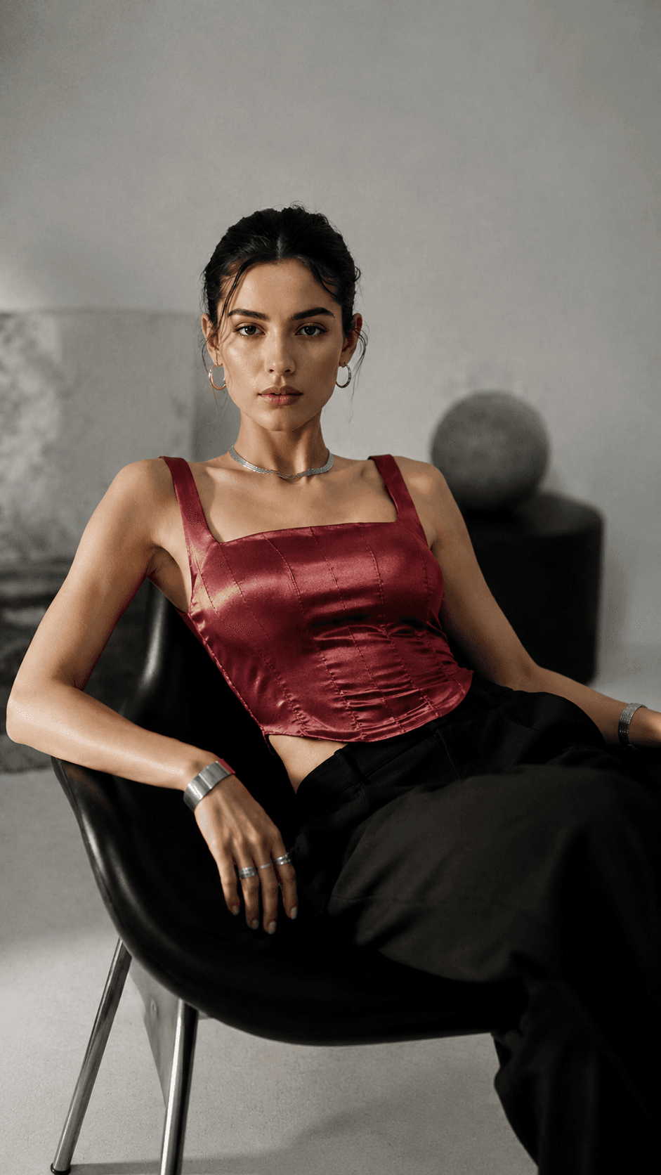 Mehroon Corset Top